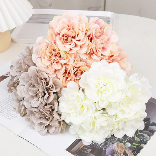 Rose Bouquet Artificial Peony Silk Flowers